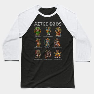 Aztec Mythology Gods Baseball T-Shirt